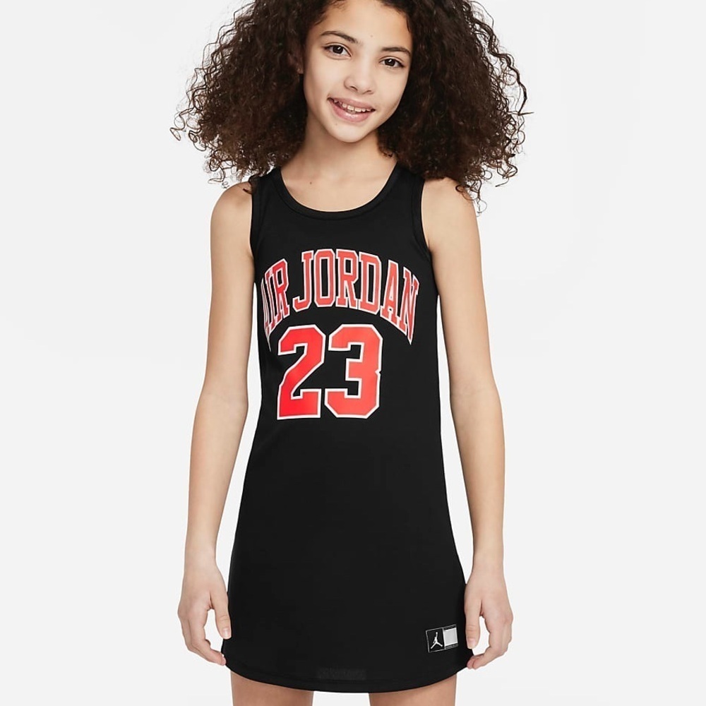 AIR JORDAN SLEEVELESS CREWNECK DRESS WITH FRONT PRINT IN BLACK - Picture 3 of 9